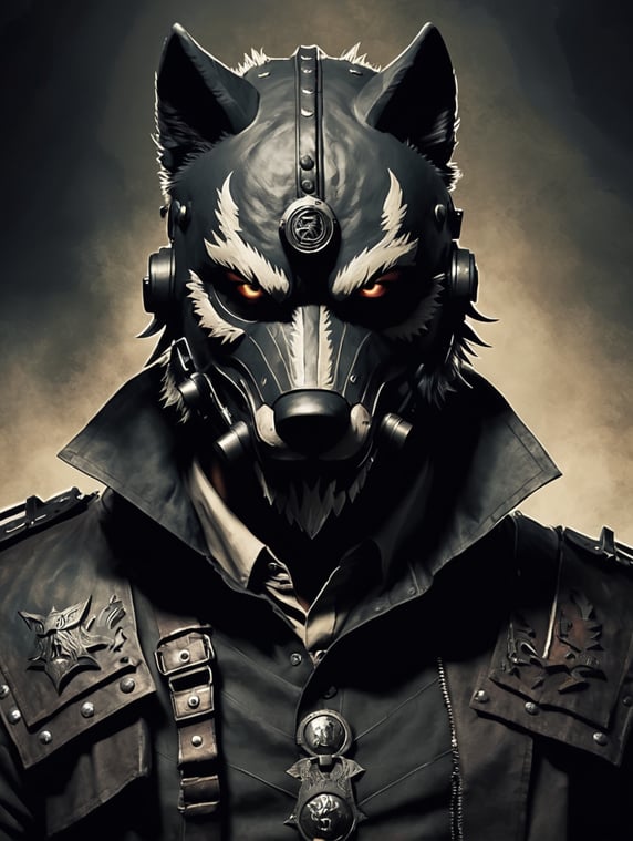 person with wolf mask darkest dungeon like