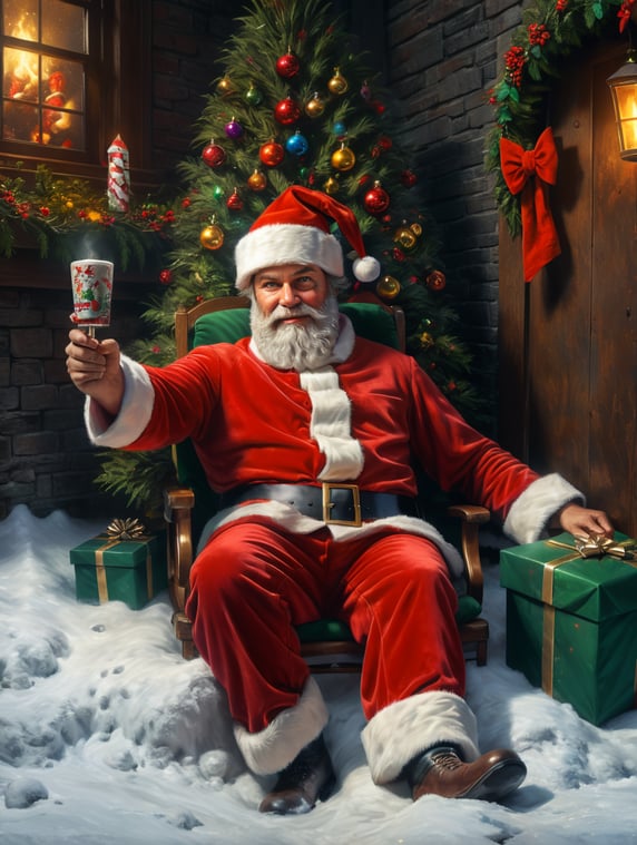 Christmas background use original face look