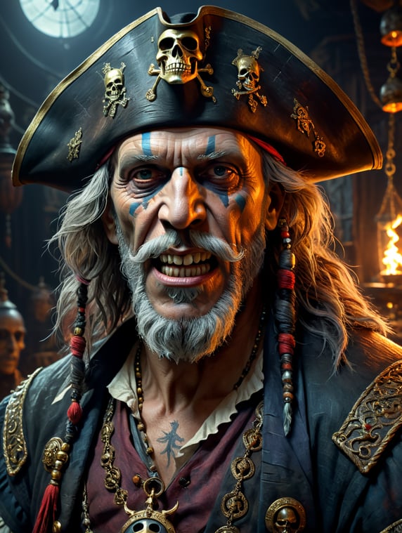Picasso as a pirate for Halloween