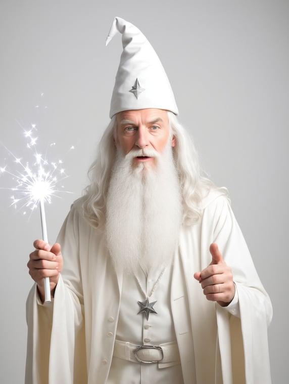 a wizard in a crazy party