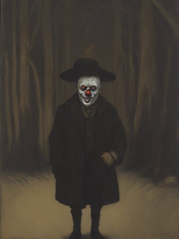 by Edward Munch, by John Kenn Mortensen, horror clown