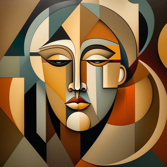Cubism, modern art abstract , 8k