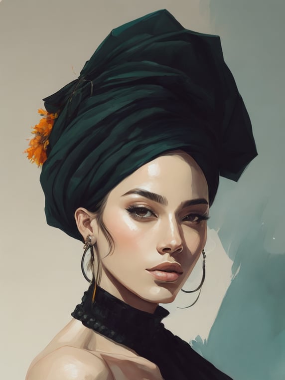 a man in a black dress and a turban