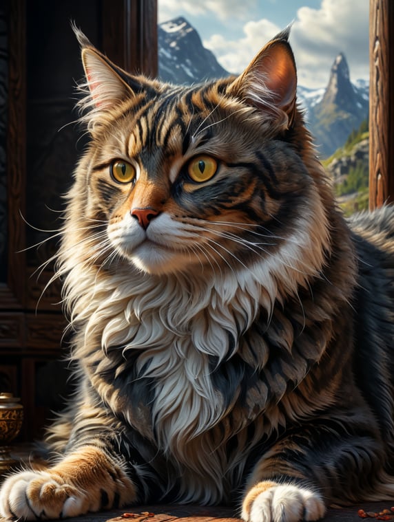 norwegian cat illustration