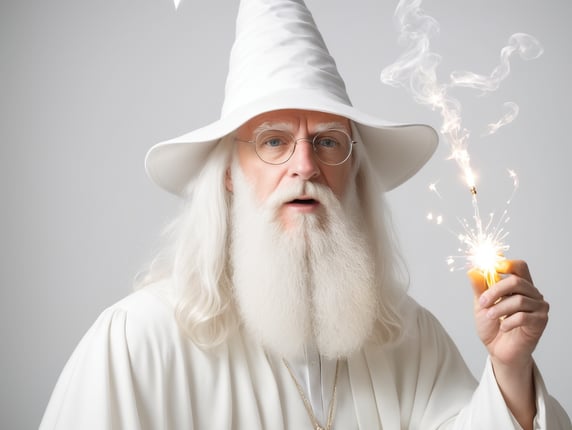 a wizard in a crazy party