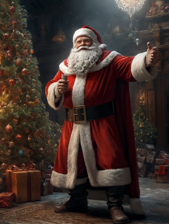 santa claus in full growth 1
