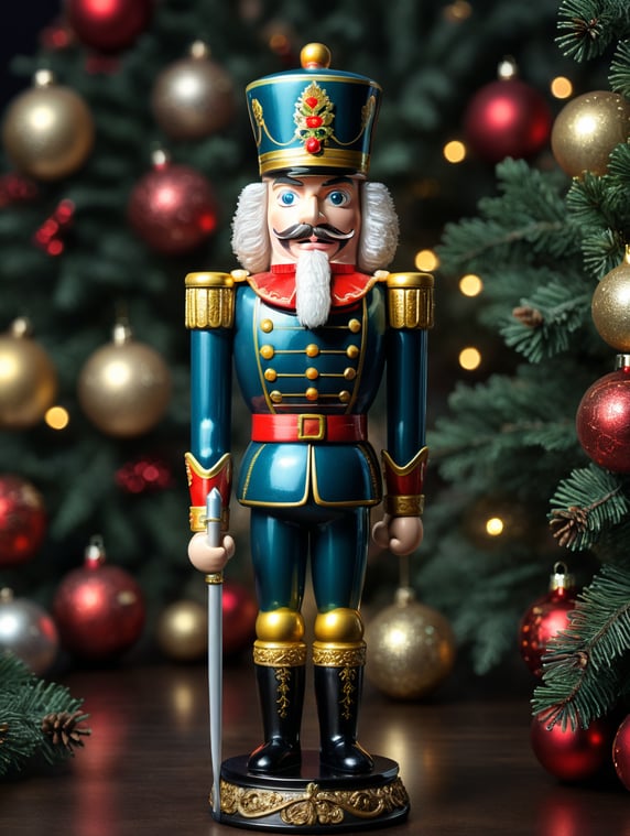 nutcracker small glass glass figure, Christmas toy for the Christmas tree