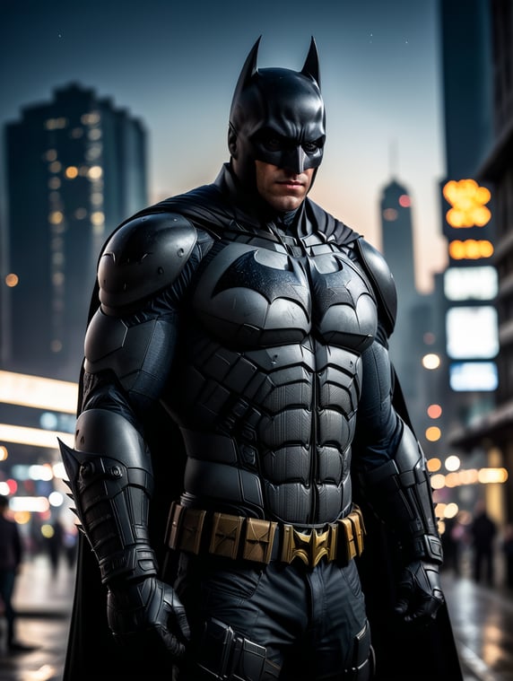 Create a Batman at night; Crear un Batman por la noche