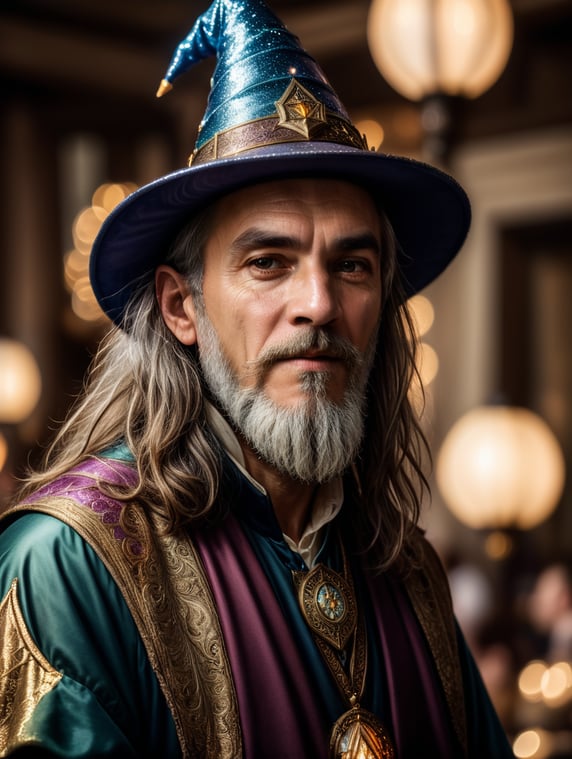 a wizard in a crazy party