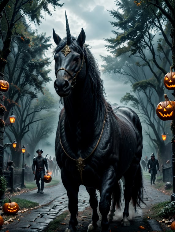 A unicorn trick or treating