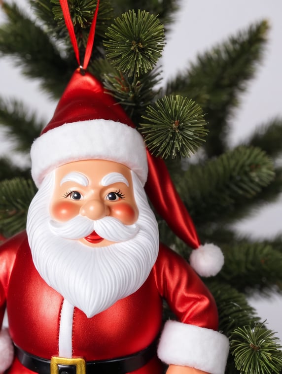 santa claus as a christmas toy for the christmas tree
