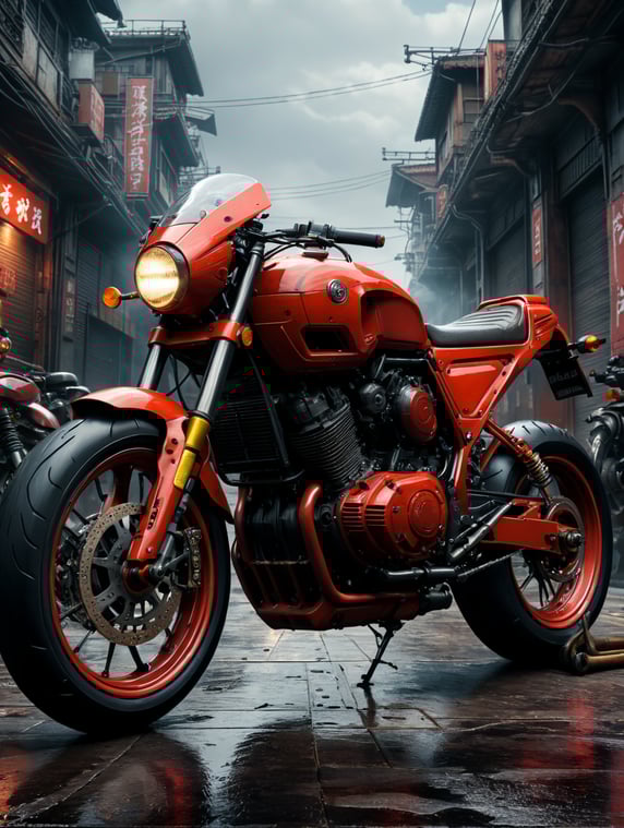a motorcycle like Kaneda's in Akira; une moto comme celle de Kaneda dans Akira