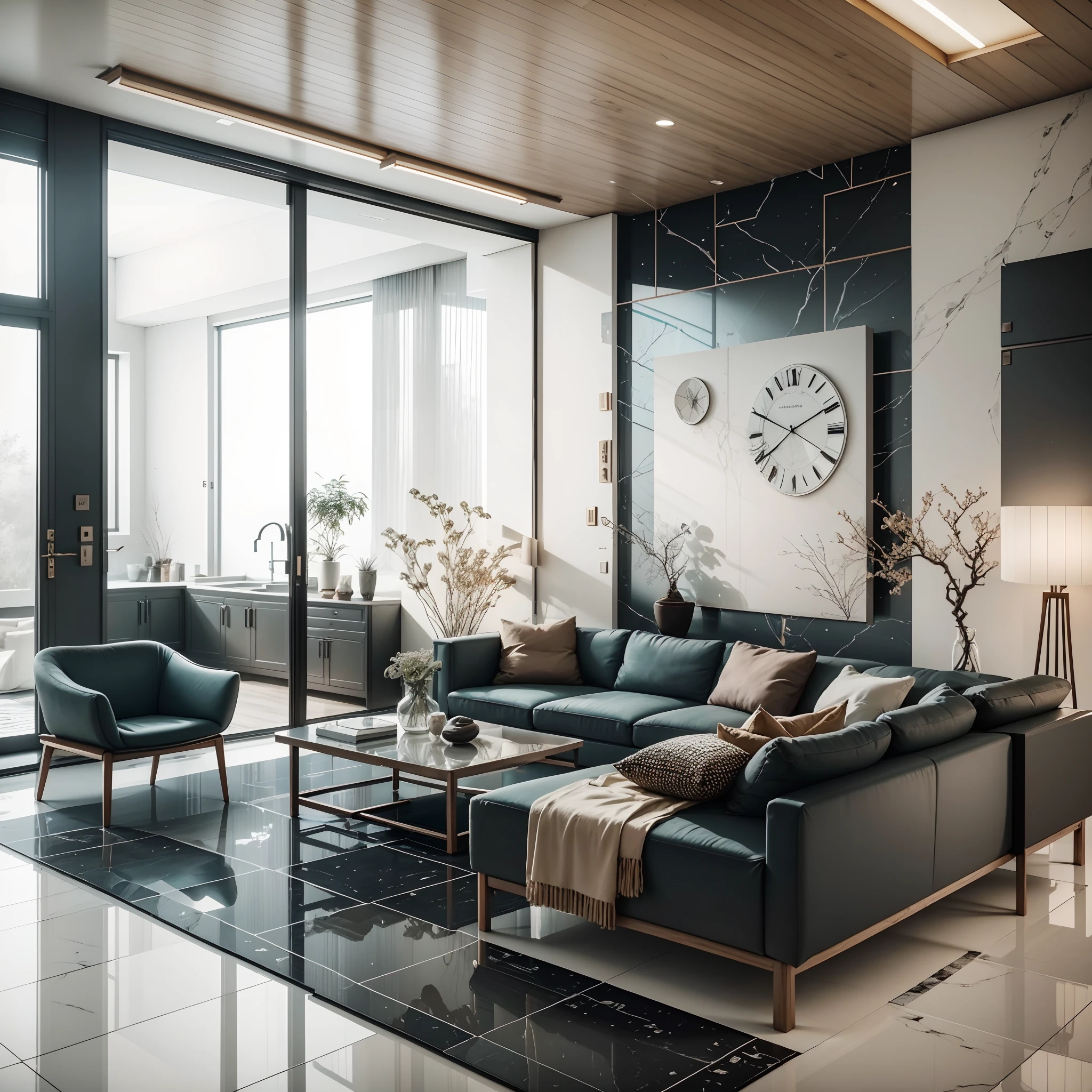 Stable Diffusion Prompt: Cozy living room with comfortable sofa for ...