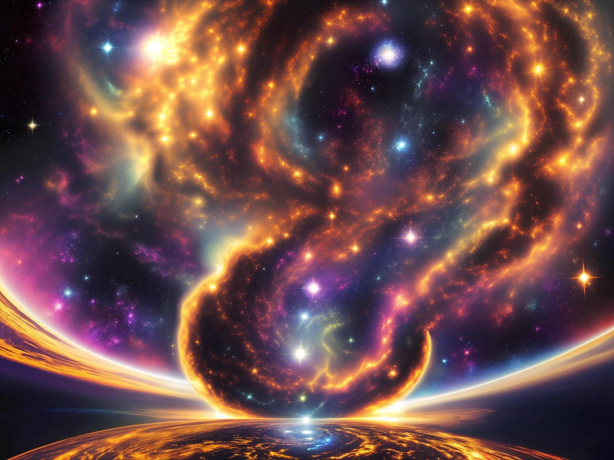 Stable Diffusion Prompt: Spiral galaxy center view showcasing cosmic ...