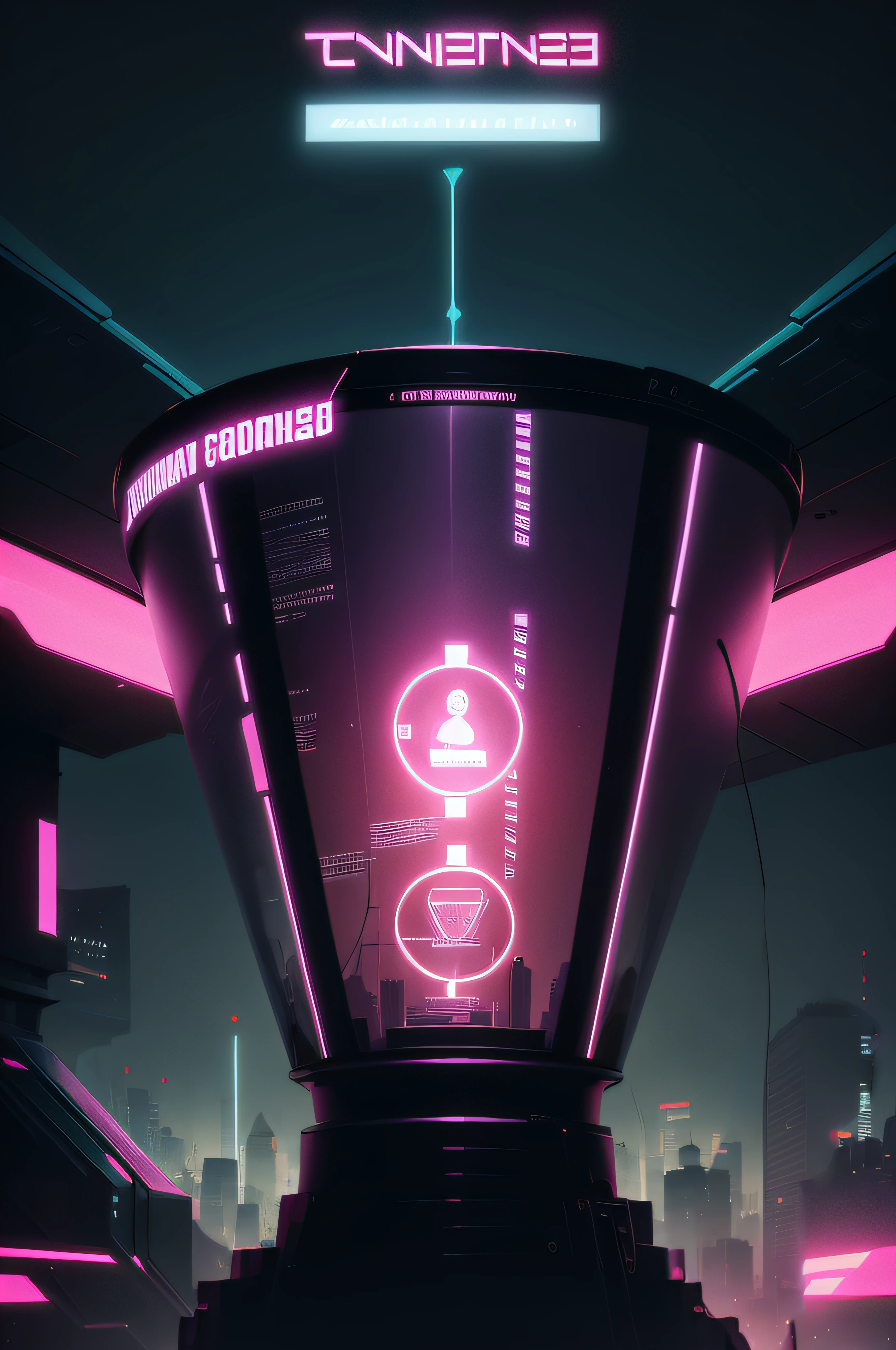 Stable Diffusion Prompt: A futuristic city with neon lights and a neon sign