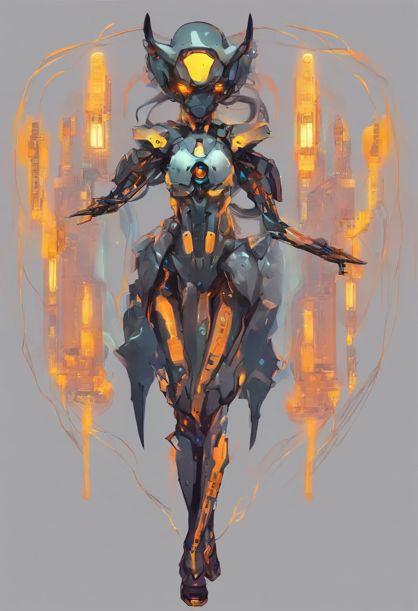 Stable Diffusion Prompt: A drawing of a woman in armor with a glowing halo