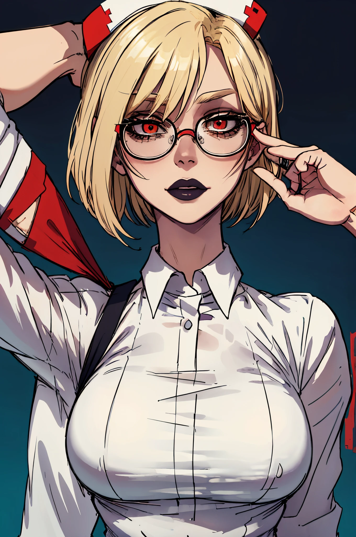 Stable Diffusion Prompt: Anime nurse girl with glasses adds cute ...