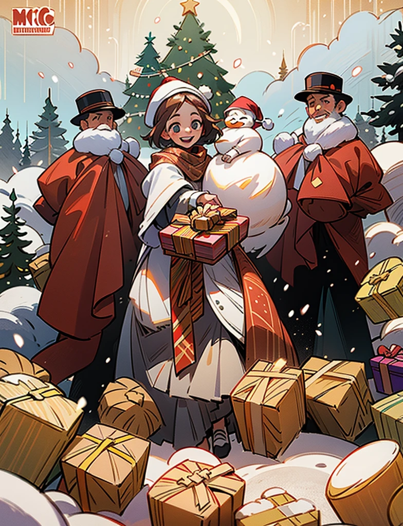 Stable Diffusion Prompt: Joyful Christmas smiles with festive attire ...