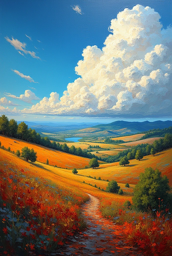 Stable Diffusion Prompt: Landscape oil painting: vibrant, detailed ...