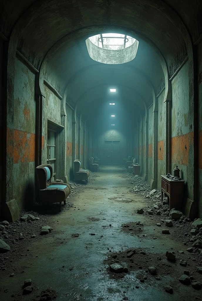 Stable Diffusion Prompt: Explore a deserted post-apocalyptic bunker ...