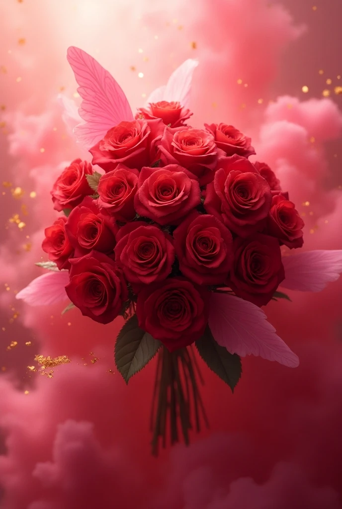 Stable Diffusion Prompt: Huge and spectacular bouquet of red roses with ...