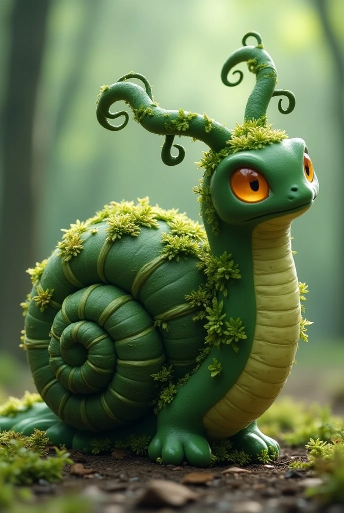 Stable Diffusion Prompt: Chongjian is a snail-like Pokémon , that has a ...