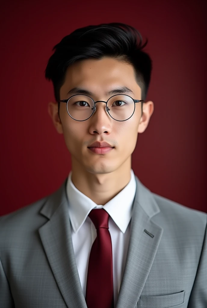 Stable Diffusion Prompt: Young man in formal office attire, round ...