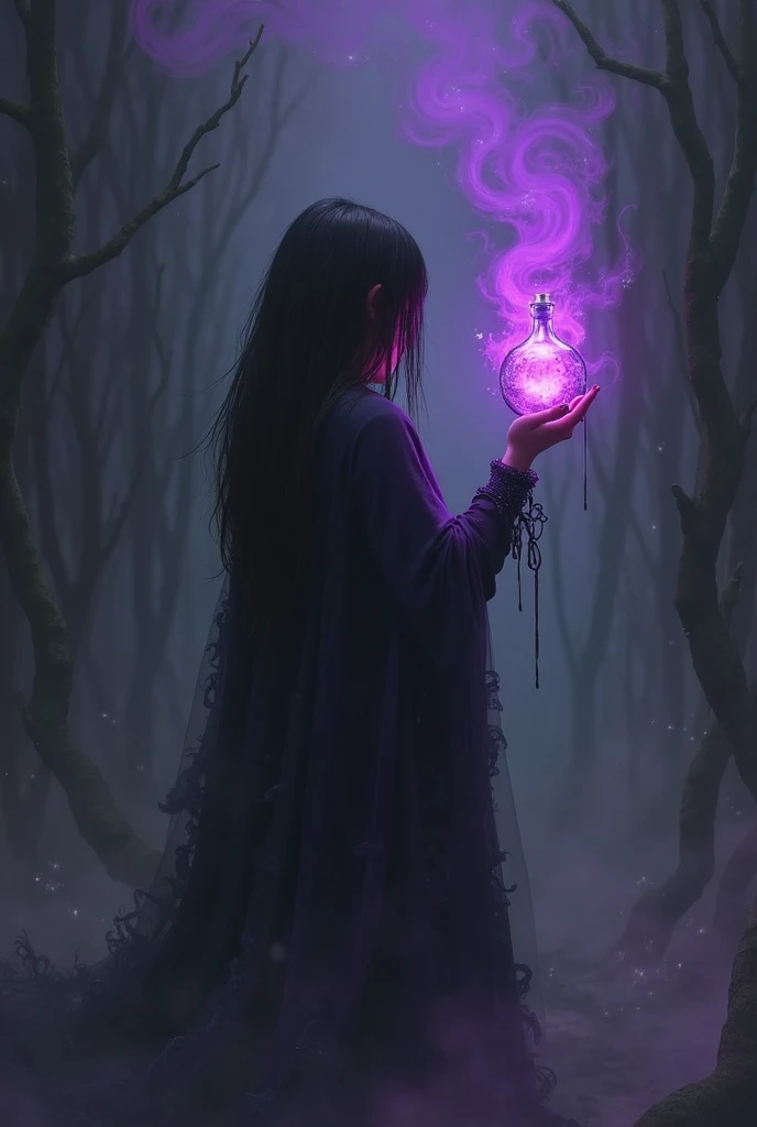 Stable Diffusion Prompt: Girl with shadows holding tiny purple 'M' in a ...