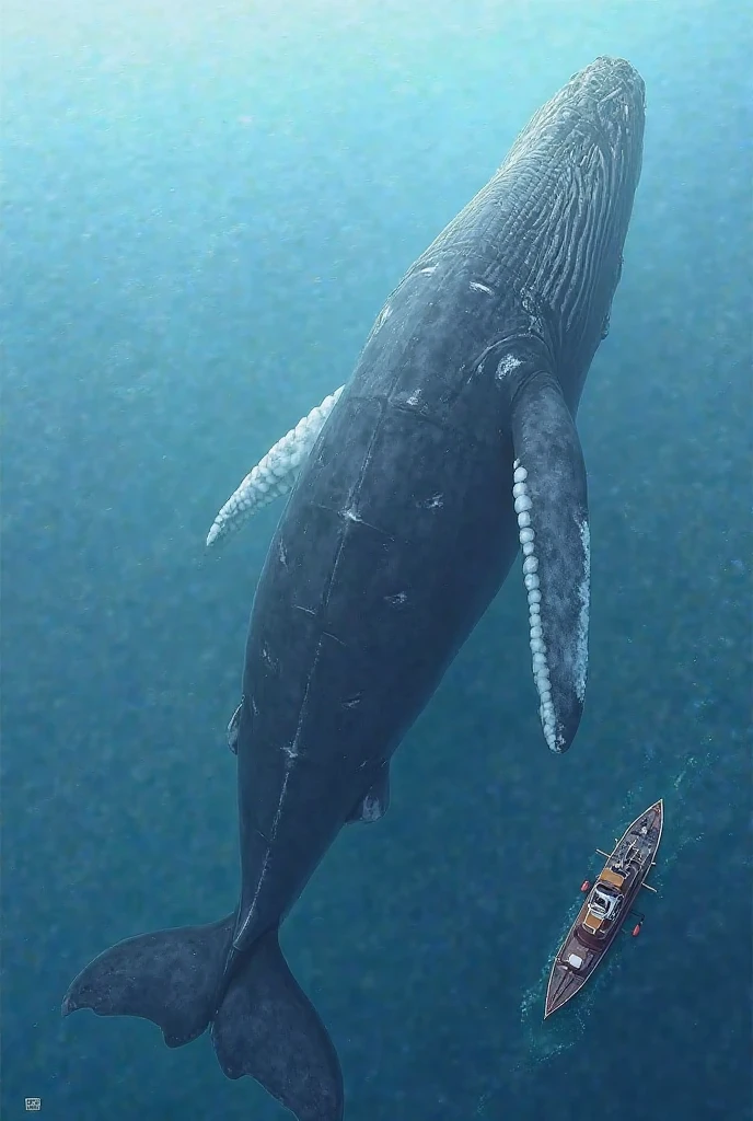Stable Diffusion Prompt: Blue Whale, next to a 23-meter boat, in scale ...