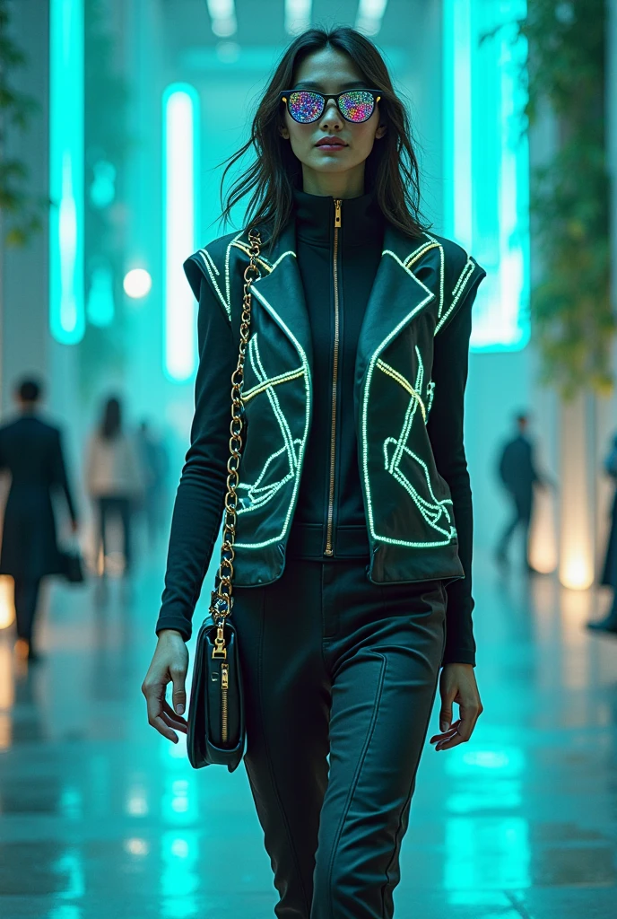Stable Diffusion Prompt D couvrez Une Tenue Futuriste Avec Une Veste 