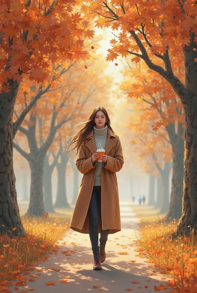 Stable Diffusion Prompt: Cozy autumn stroll in a peaceful park with ...