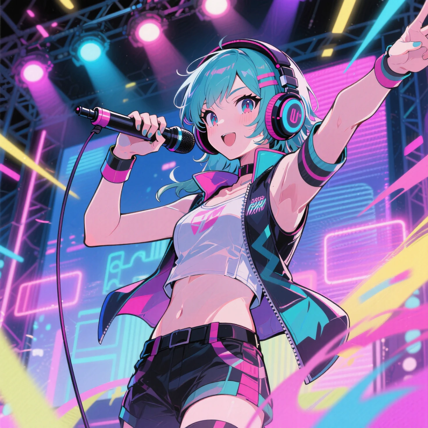 Stable Diffusion Prompt: Anime-inspired album cover art blending ...
