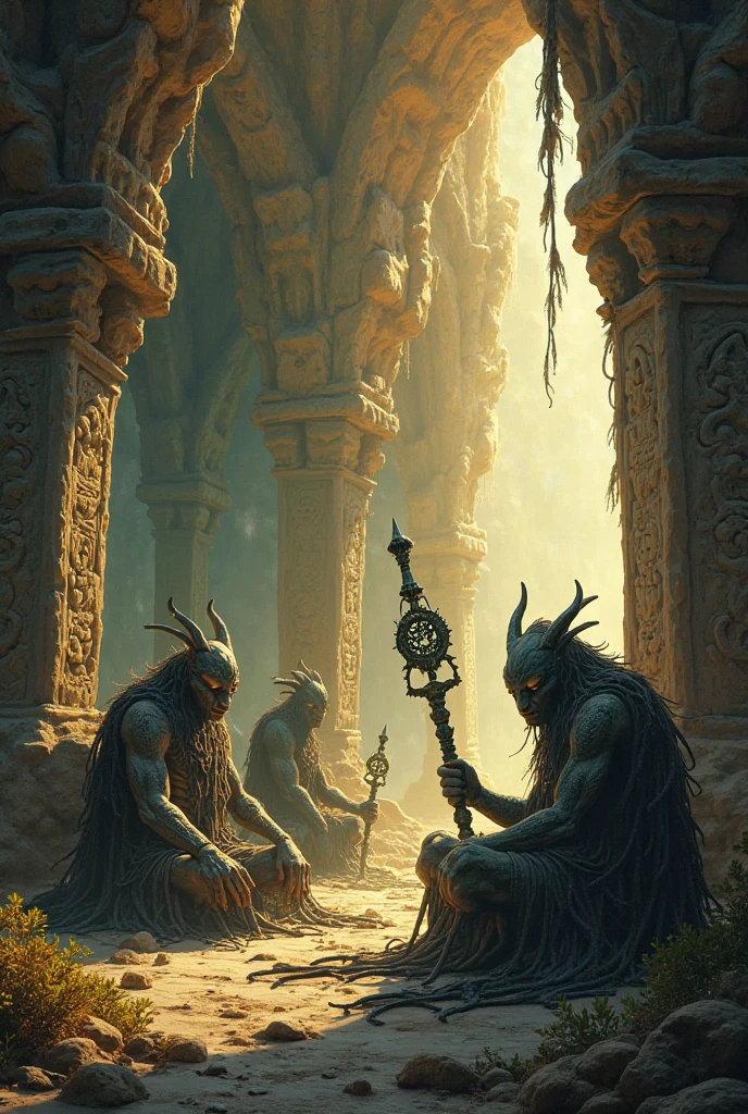 Stable Diffusion Prompt: Sleeping ancient creatures wielding weapons ...