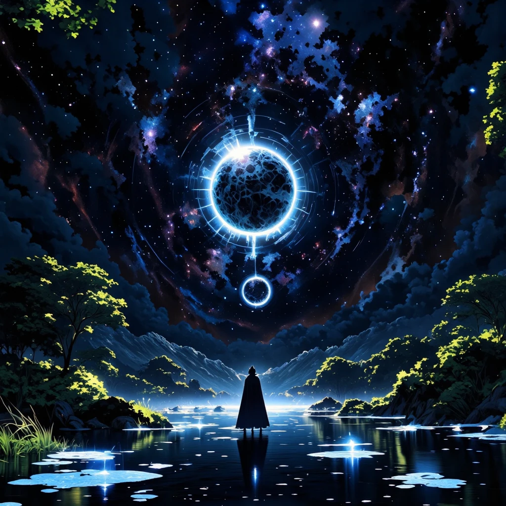 Stable Diffusion Prompt: Dark night with sparkling stars and two ...