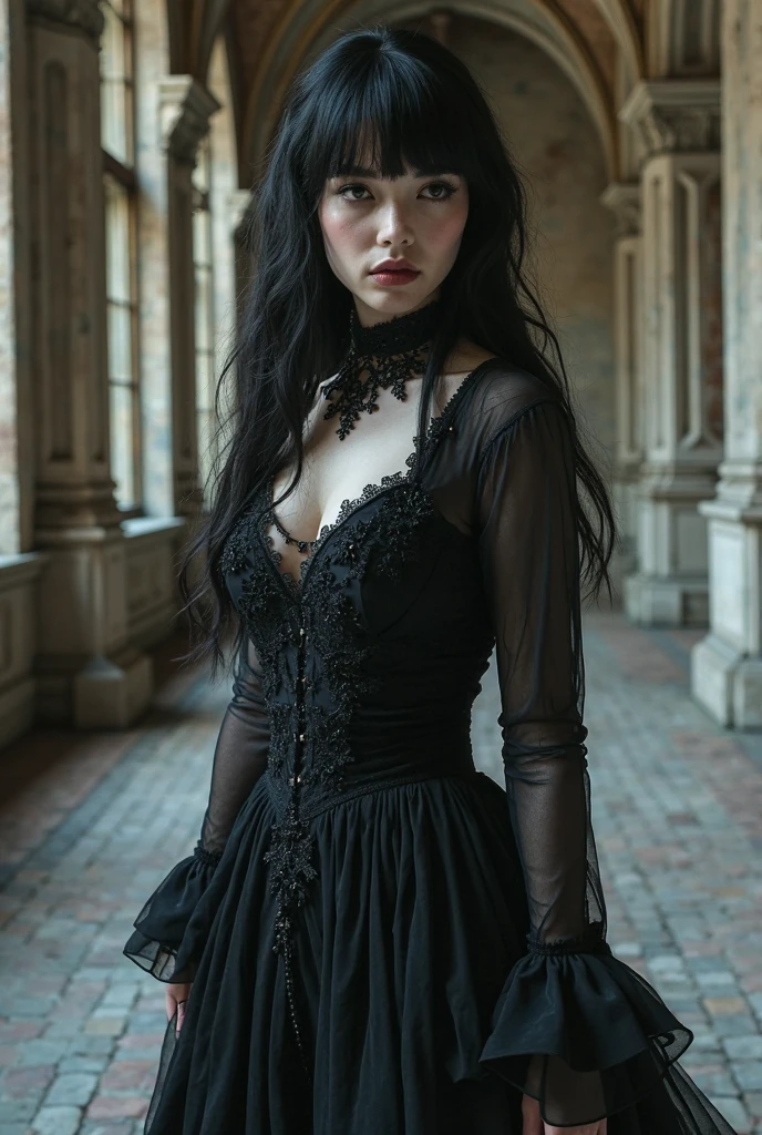 Stable Diffusion Prompt: Goth girl dress: edgy, dark fashion with lace ...