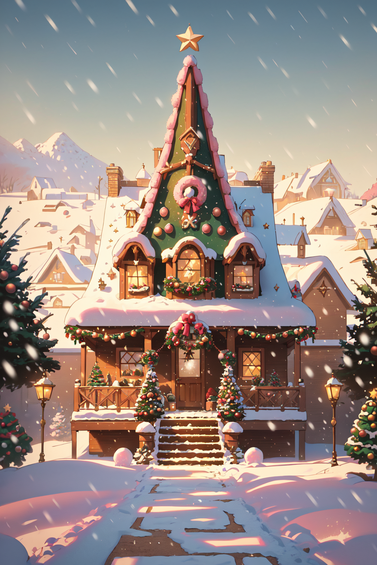 Stable Diffusion Prompt: Computer image of a festive Christmas ...